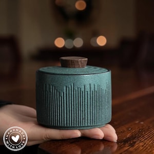 Bote de cerámica japonés para té, tarro de almacenamiento de matcha Wabi Sabi, decoración de cocina hermética