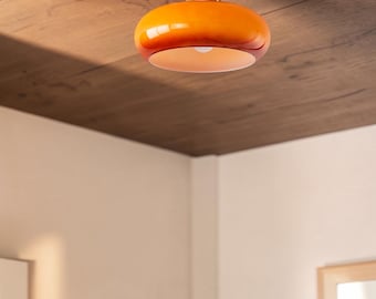 Donut chandelier Sculptural Glass light for ceiling and wall– Polished Chrome, Modern Accent Light