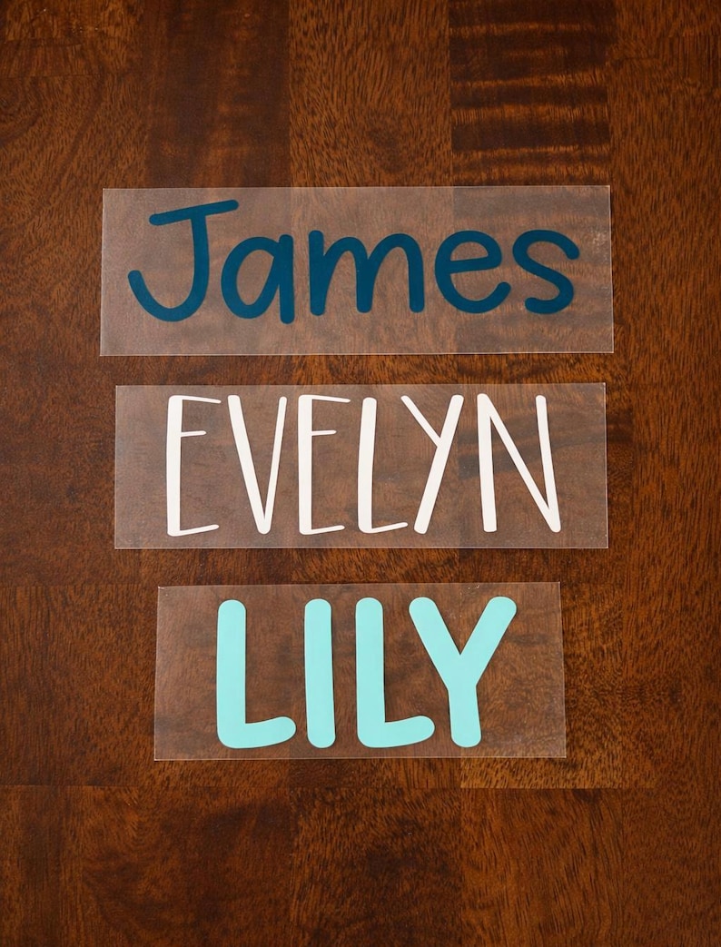 Custom Name Iron-on Heat Transfer Vinyl image 2