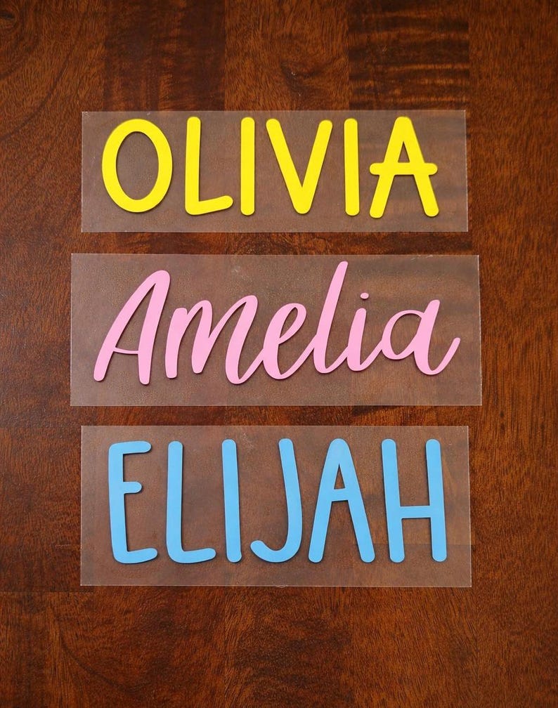 Custom Name Iron-on Heat Transfer Vinyl image 1