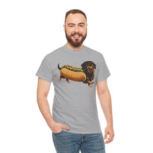 Dachshund Hot Dog Shirt Funny Wiener Dog Tee Cute Sausage Dog Graphic Funny Dog Lover Gift Food Pun T-Shirt image 12