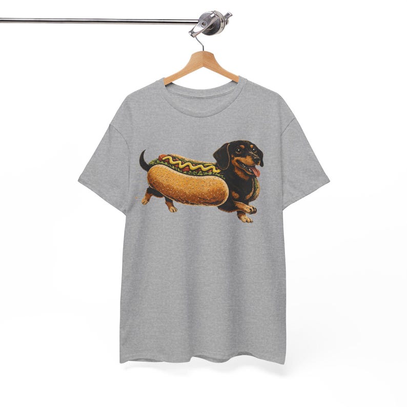 Dachshund Hot Dog Shirt Funny Wiener Dog Tee Cute Sausage Dog Graphic Funny Dog Lover Gift Food Pun T-Shirt image 9