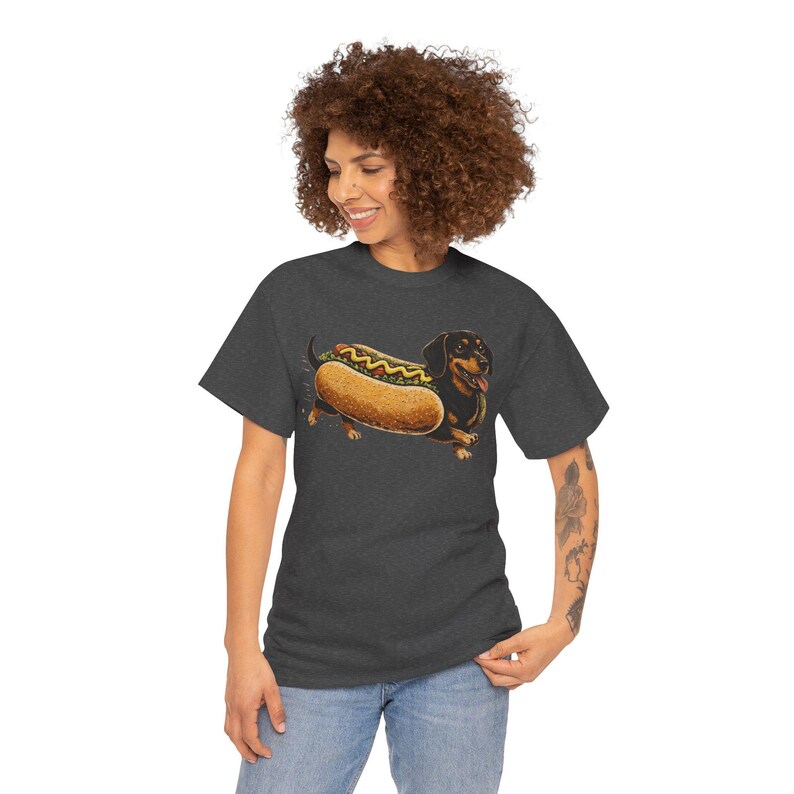 Dachshund Hot Dog Shirt Funny Wiener Dog Tee Cute Sausage Dog Graphic Funny Dog Lover Gift Food Pun T-Shirt image 16