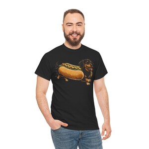 Dachshund Hot Dog Shirt Funny Wiener Dog Tee Cute Sausage Dog Graphic Funny Dog Lover Gift Food Pun T-Shirt image 11