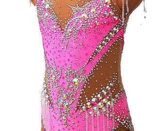 Custom Rhythmic Gymnastics Leotard, Competition Costume, Rhinestone Made-to-Measure Leo