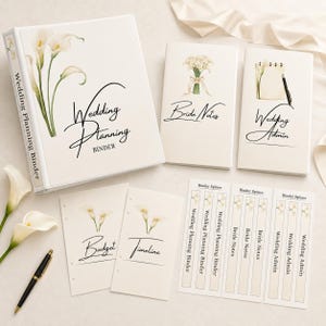 Wedding Planning Binder Cover Pack | Printable Covers, Binder Spines & Divider Pages