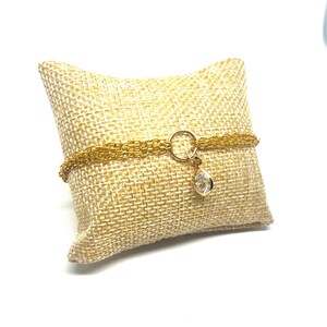 Split triple chain bracelet. 3 in 1. Gold-look. Charm bracelet. Gift for her. Bedelarmband. Goudlook. Cadeau voor haar.