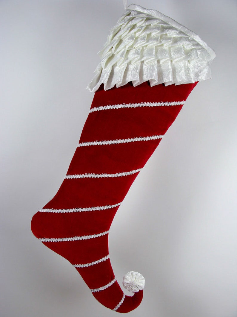 Candy Cane Christmas Stocking PDF Pattern Etsy