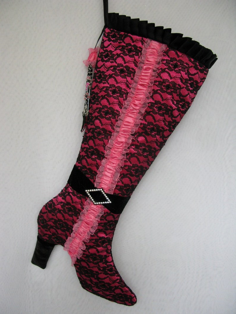 Christmas Stocking Pattern PDF Elegant High Heel Boot...Brangwy