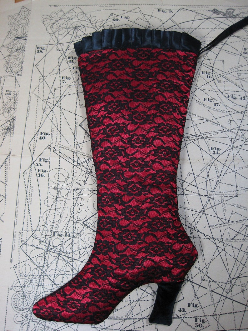 Christmas Stocking Pattern PDF Elegant High Heel Boot...Brangwy