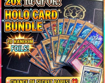 20 Holo Yu-Gi-Oh Cards Bundle – Sleeved Collectible Lot – Chance for Secret Rares!