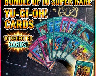 Yu-Gi-Oh Super Rare Cards – 10 Sleeved TCG Bundle – Perfect for Collectors & Players