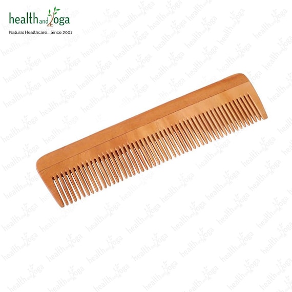Neem Holzkamm – Für Haarwachstum, Entwirrung, Anti-Schuppen, Breite Zähne, Aus Natürlichem Neemholz