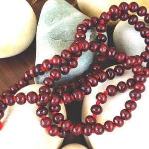 Rosewood Mala Beads, Prayer Beads 108 beads knotted image 2