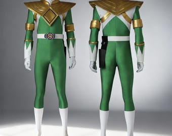 Disfraz de Green Ranger para cosplay, traje de Tommy Oliver, Mighty Morphin Power Rangers, Comic Con