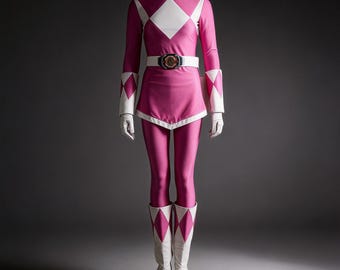 Disfraz de la Ranger Rosa de Mighty Morphin Power Rangers, conjunto completo o parcial.