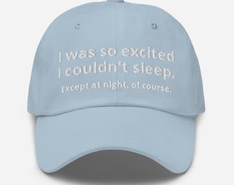 Gorra bordada estilo "papá", gorra de béisbol con meme sarcástico, chiste gracioso, palabras ingeniosas, estilo urbano, regalo para él, accesorios unisex.