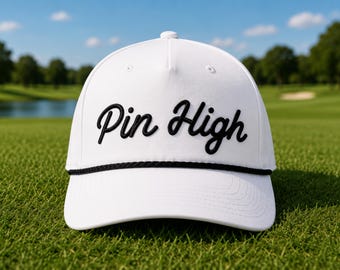 Hoher Golfhut | 3D-bestickter Seilhut mit Puffmuster | Premium-Golfkappe | Country-Club-Hut | Golfergeschenk für Damen und Herren