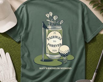 Camisa de golf Comfort Colors para despedida de soltero, camisas de golf personalizadas para despedida de soltero, camisas para viajes de golf, camisa de golf para padrinos de boda.