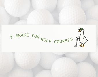 Imán divertido para carrito de golf / Freno para campos de golf / Imán de golf con ganso / Regalo de golf para hombres y mujeres / Accesorios de golf / Pegatina divertida para el parachoques