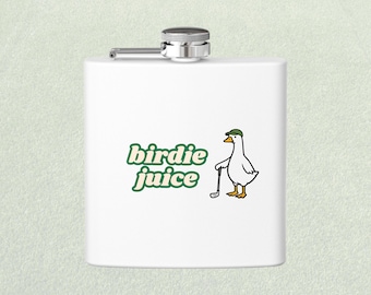 Petaca divertida para golf Birdie Juice / Petaca de acero inoxidable / Regalo de golf para hombres y mujeres / Regalo para salidas de golf / Regalo para padrinos de boda / Accesorios de golf