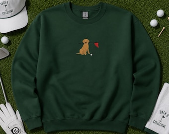 Sudadera de golf personalizada para perros / Sudadera de cuello redondo bordada personalizada para mascotas / Camiseta personalizada de raza de perro / Sudadera personalizada para mamás de perros / Regalo para amantes del golf