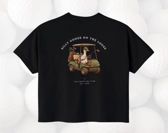 Maglietta da golf divertente, maglietta da golf con oca buffa, regali da golf per donne, maglietta da golf carina, regalo per golfista, maglietta da golf corta e squadrata da donna