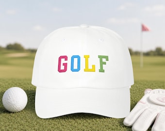 Cappello da golf personalizzato con ricamo, berretto da golf personalizzato, cappello da golf Birdie Bogey, cappello da papà da golf multicolore, regalo per gli amanti del golf