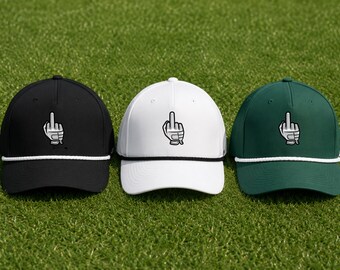 Gorro divertido de golf con cuerda / Gorro bordado con guante de golf quitándose la mano / Regalo para papá golfista / Gorra de golf para hombre y mujer / Regalo para golfistas