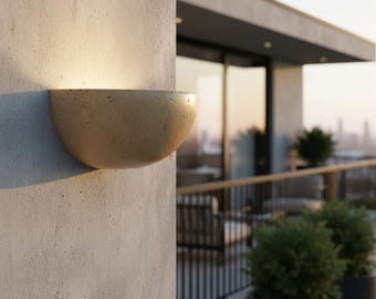 Corridor Light Wabi Sabi Stone Wall Sconce Nordic Semi Circle Bedside Decorative Lamp