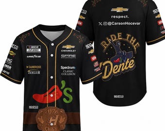 Camiseta de béisbol de Carson Hocevar Racing, camiseta de aficionado de NASCAR 2026, camiseta vintage de deportes de motor.