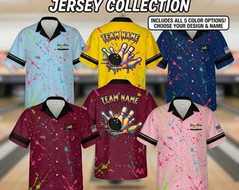 Camisa hawaiana retro personalizada para bolos con bolsillo para hombre y mujer, camisa de bolos con nombre personalizado, camisa de bolos con bolsillo, nombre de equipo de bolos vintage