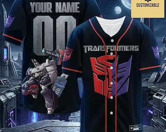 Camiseta de béisbol personalizada de Transformers, camiseta de Transformers, camiseta de Transformers, camiseta de película, regalo para amantes del cine, regalo para fans de Transformers