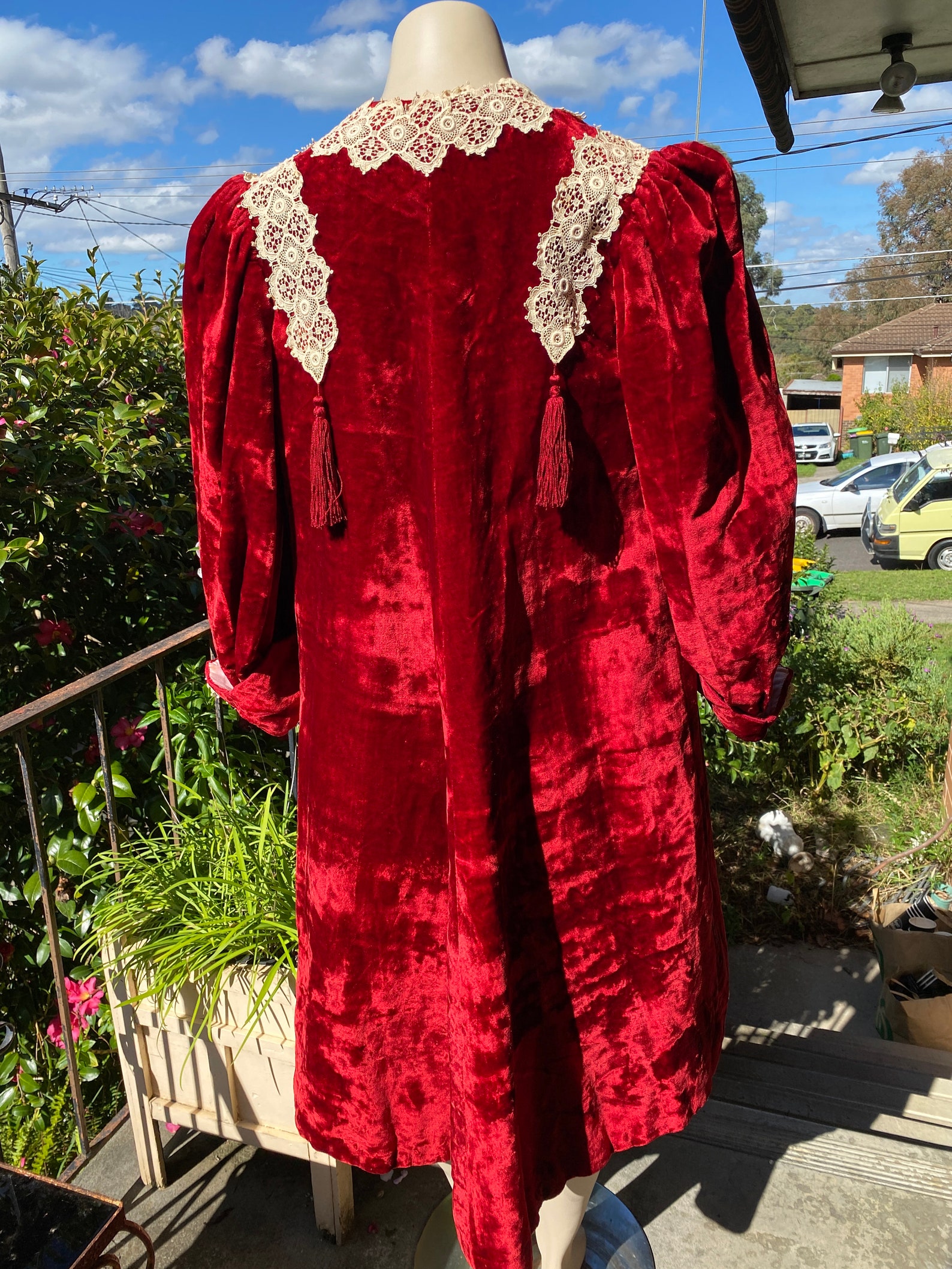 Old Robe Flag Ceremonial Robe ~ Old, Red, Regal, Silk Velvet ~ Sz - Etsy