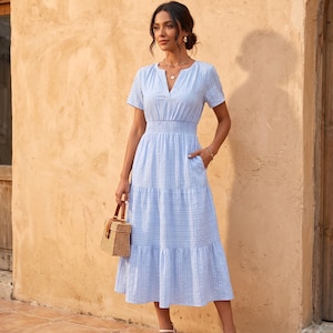 sachin and babi light blue dress Drop Waist Dresses main image 0