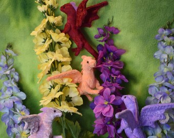 Fairy dragons -miniature, soft sculpture dragons, custom made miniature dragons