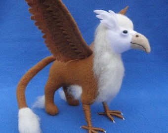 Griffin - made to order, soft sculpture griffin, needle felted griffin,