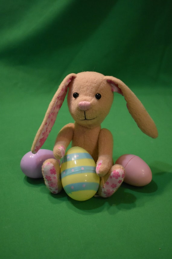 Rose - Tan Easter Bunny, Artist Soft Sculpture Rabbit, Plush Rabbit