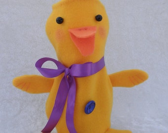 Easter ducky basket, duck bag, Easter duck decoration, Easter decor, yellow duckling