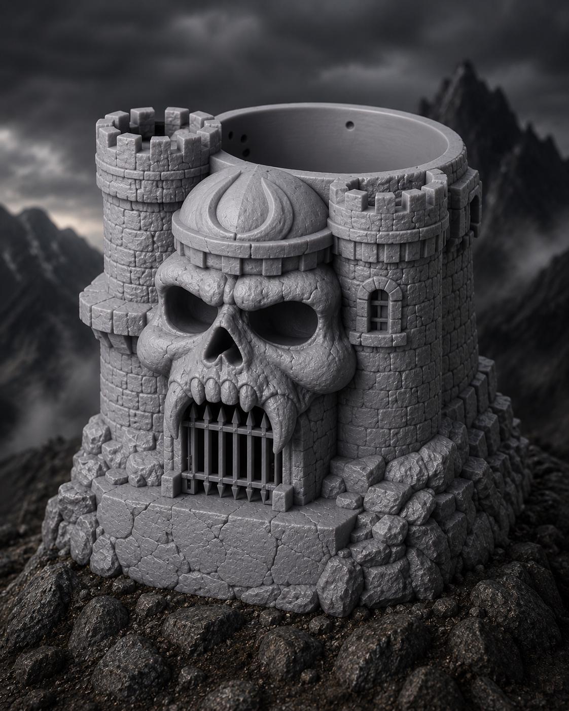 3D Printed He-man Castle Grayskull Popcorn Bucket – Masters of the