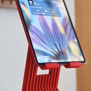 Adjustable Phone & Tablet Stand 3D Printed, Desk Holder for iPhone iPad, Modern Minimalist Stand, Office Setup Accessory