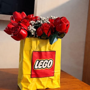 3D Printed Brick Style Planter Organizer Vase Multi Use Storage Bag Design Desk Kitchen Decor Gift