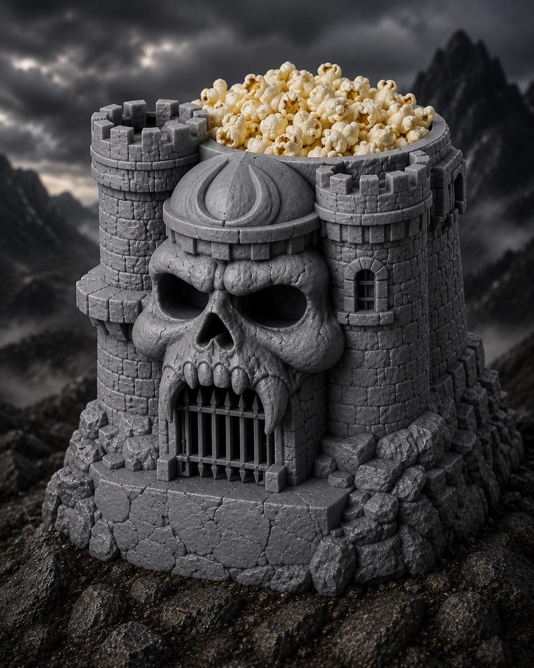 3D Printed He-man Castle Grayskull Popcorn Bucket – Masters of the