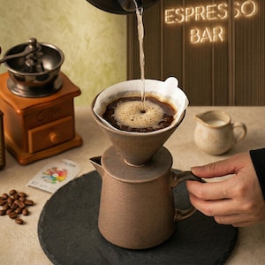 May include: A white ceramic mug with a black handle and the text "But First, Coffee" in a bold, black font. The mug is set against a blurred background, suggesting a cosy setting.