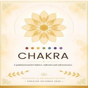 Chakraplanerare | 7 chakrans dagbok | Chakraarbetsbok | Meditation och affirmationer | Kristalldagbok | Andlig självvård | Digital PDF