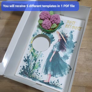 UK-storlek JUST BECAUSE 5 mallar Blombukett Cupcake Box Insats, Blommall