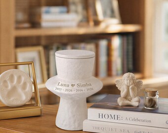 Dog Urn for 2 Dogs, Personalized Pet Urn for Two Dogs Ashes Memorial