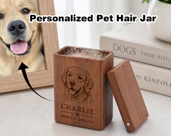 Dog Fur Memorial,Dog Fur Keepsake,Pet Hair Keepsake,Wooden box,Gift for Pet OWner