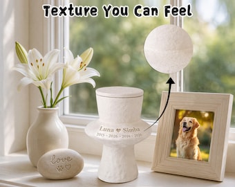 Dog Urn for 2 Dogs, Personalized Pet Urn for Two Dogs Ashes Memorial