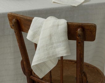 Pure Linen Napkins – Off White, Soft, Eco-Friendly Dining Table Linens